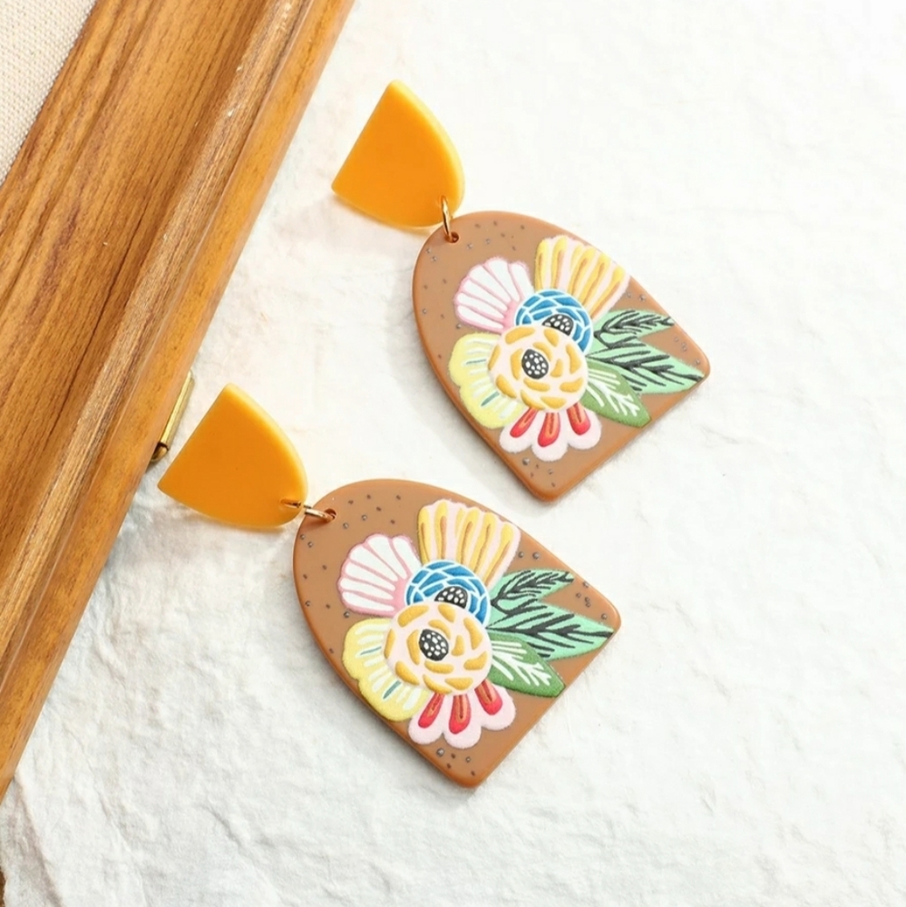 Flowers Acrylic Earrings